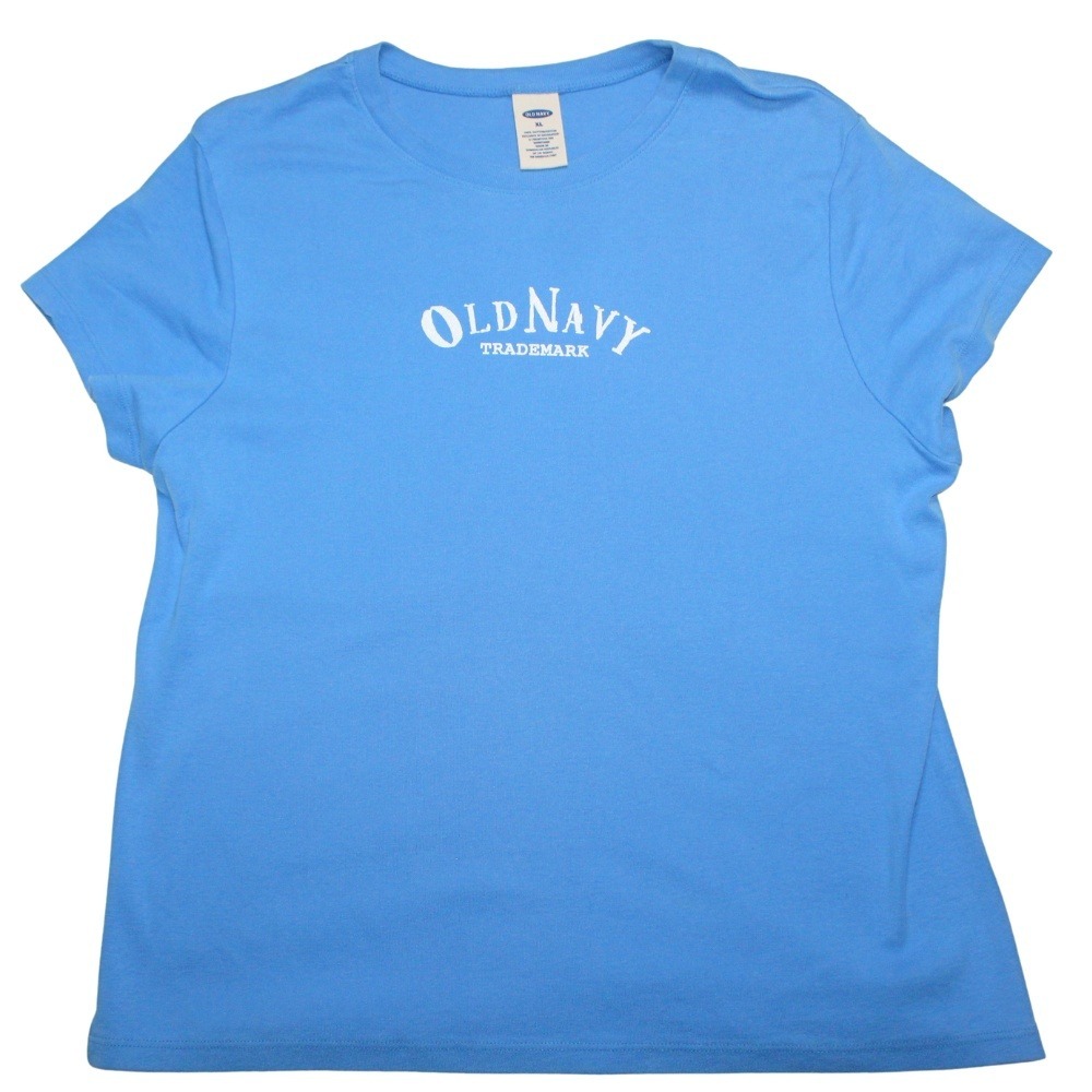 Y2K Old Navy spell out logo glitter short sleeve women's tee shirt size XL